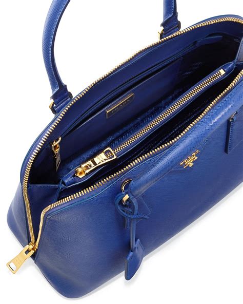 blue ruched prada bag|Prada saffiano blue.